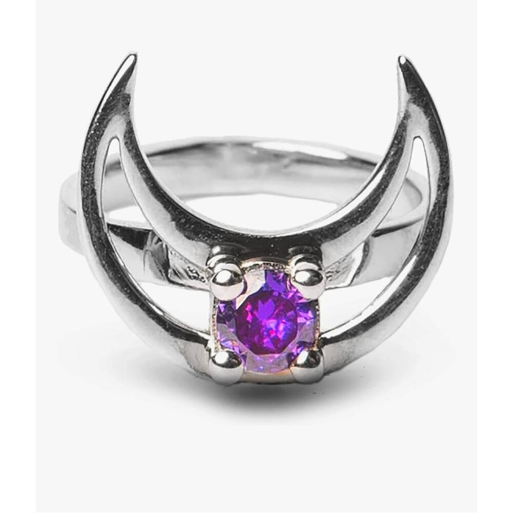 Rogue + Wolf Steel Rhea Moon Ring Size 7 to 7.5